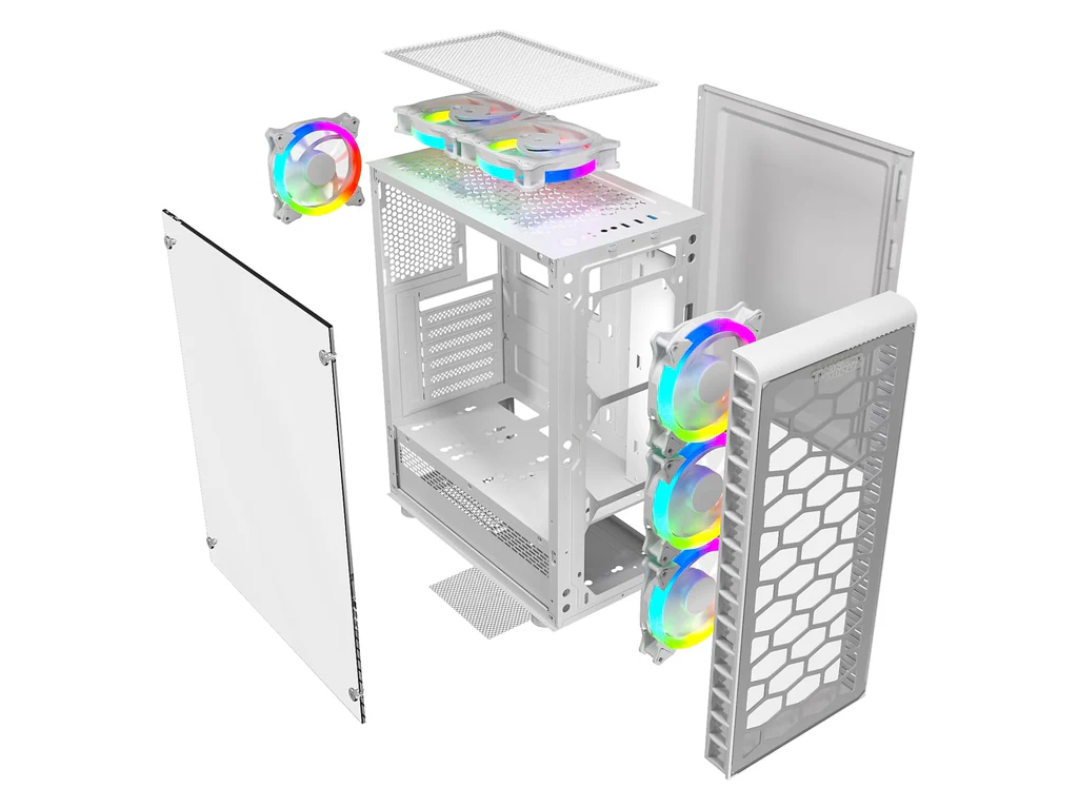 Buy Twisted Minds Killstreak-03 Mid Tower Glass Gaming PC Case - White Buy Twisted Minds Killstreak-03 Mid Tower Glass Gaming PC Case - White